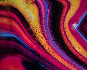 Preview wallpaper liquid, bubbles, stains, macro, colorful