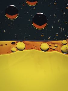 Preview wallpaper liquid, bubbles, stains, abstraction, bright