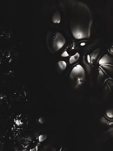 Preview wallpaper liquid, bubbles, stains, abstraction, dark