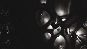 Preview wallpaper liquid, bubbles, stains, abstraction, dark