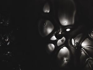 Preview wallpaper liquid, bubbles, stains, abstraction, dark