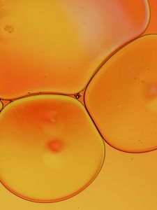 Preview wallpaper liquid, bubbles, yellow, macro