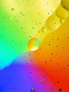 Preview wallpaper liquid, colorful, macro, bubbles, texture