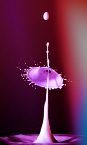 Preview wallpaper liquid, drops, splashes, purple