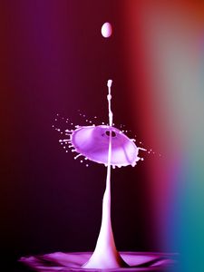 Preview wallpaper liquid, drops, splashes, purple