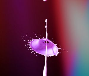 Preview wallpaper liquid, drops, splashes, purple