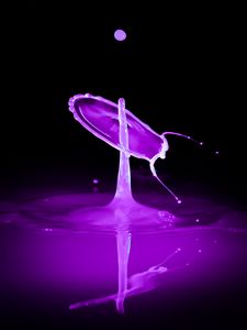 Preview wallpaper liquid, drops, spray, purple, splash, macro