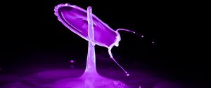 Preview wallpaper liquid, drops, spray, purple, splash, macro