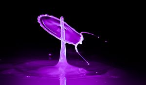 Preview wallpaper liquid, drops, spray, purple, splash, macro