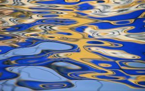 Preview wallpaper liquid, glare, streaks, blue, abstraction