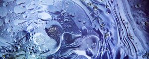 Preview wallpaper liquid, glitter, bubbles, macro, purple