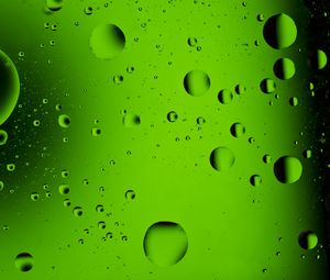 Preview wallpaper liquid, oil, bubbles, macro, green