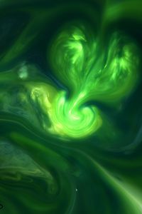 Preview wallpaper liquid, paint, abstraction, glow, green