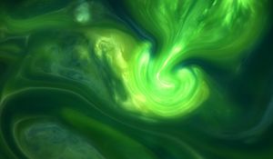 Preview wallpaper liquid, paint, abstraction, glow, green