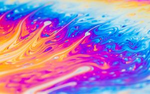 Preview wallpaper liquid, paint, colorful, abstraction