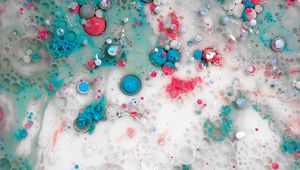 Preview wallpaper liquid, paint, mixing, bubbles, abstraction