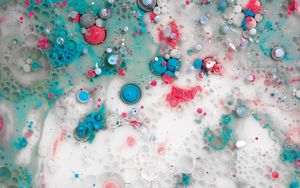 Preview wallpaper liquid, paint, mixing, bubbles, abstraction
