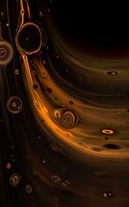 Preview wallpaper liquid, paint, spots, stains, abstraction, brown