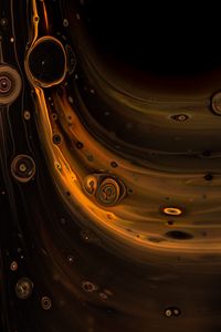 Preview wallpaper liquid, paint, spots, stains, abstraction, brown