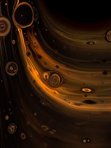 Preview wallpaper liquid, paint, spots, stains, abstraction, brown