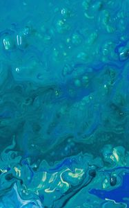 Preview wallpaper liquid, paint, stains, fluid art, blue
