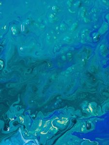 Preview wallpaper liquid, paint, stains, fluid art, blue