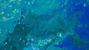 Preview wallpaper liquid, paint, stains, fluid art, blue