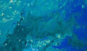 Preview wallpaper liquid, paint, stains, fluid art, blue