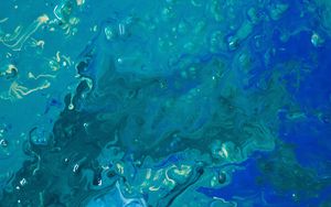 Preview wallpaper liquid, paint, stains, fluid art, blue