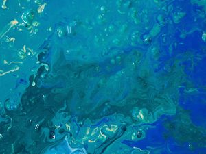 Preview wallpaper liquid, paint, stains, fluid art, blue