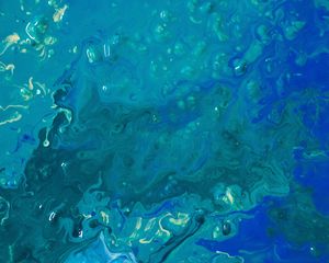 Preview wallpaper liquid, paint, stains, fluid art, blue