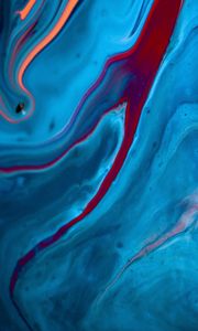 Preview wallpaper liquid, paint, stains, spots, blue, art