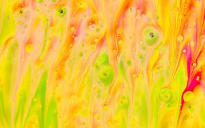 Preview wallpaper liquid, paint, stains, fluid art, abstraction, yellow