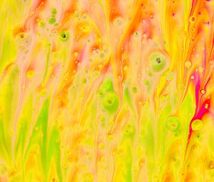 Preview wallpaper liquid, paint, stains, fluid art, abstraction, yellow