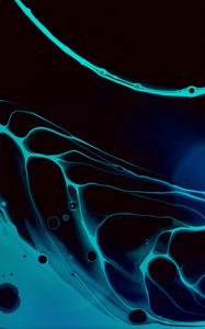 Preview wallpaper liquid, paint, stains, abstraction, blue