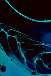 Preview wallpaper liquid, paint, stains, abstraction, blue