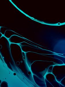 Preview wallpaper liquid, paint, stains, abstraction, blue