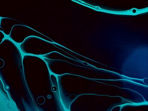 Preview wallpaper liquid, paint, stains, abstraction, blue
