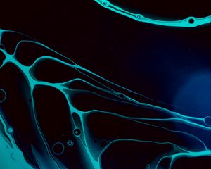 Preview wallpaper liquid, paint, stains, abstraction, blue