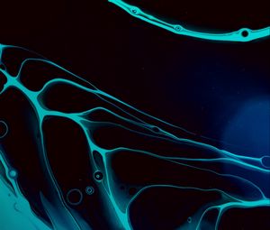 Preview wallpaper liquid, paint, stains, abstraction, blue