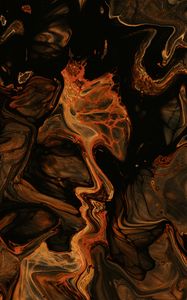 Preview wallpaper liquid, paint, stains, mixing, abstraction, brown