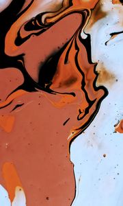 Preview wallpaper liquid, paint, stains, brown, abstraction