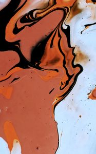 Preview wallpaper liquid, paint, stains, brown, abstraction