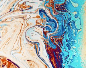 Preview wallpaper liquid, paint, stains, abstraction, colorful