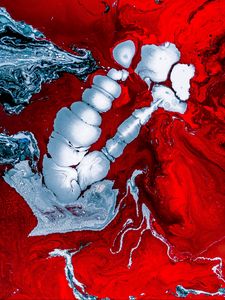 Preview wallpaper liquid, shine, red, silver, macro