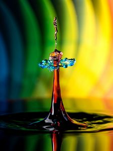 Preview wallpaper liquid, splash, multicolored, macro, shape