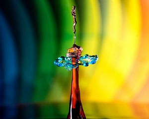 Preview wallpaper liquid, splash, multicolored, macro, shape