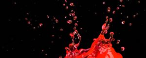 Preview wallpaper liquid, splash, red, spray