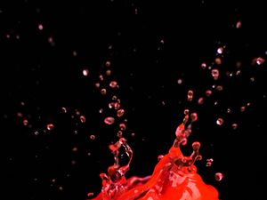 Preview wallpaper liquid, splash, red, spray