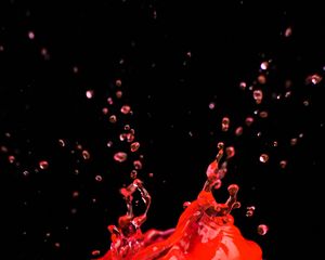 Preview wallpaper liquid, splash, red, spray